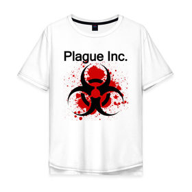 Мужская футболка хлопок Oversize с принтом Plague Inc в Петрозаводске, 100% хлопок | свободный крой, круглый ворот, “спинка” длиннее передней части | Тематика изображения на принте: inc | ndemic creations | plague | plague inc | биологический симулятор | игра | чума | чума инкорпорейтед