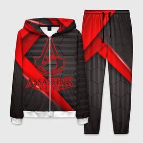 Мужской костюм 3D с принтом Assassins Creed в Петрозаводске, 100% полиэстер | Манжеты и пояс оформлены тканевой резинкой, двухслойный капюшон со шнурком для регулировки, карманы спереди | 