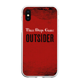 Чехол для iPhone XS Max матовый с принтом Three days grace. Outsider в Петрозаводске, Силикон | Область печати: задняя сторона чехла, без боковых панелей | Тематика изображения на принте: days | grace | outsider | three | аутсайдер