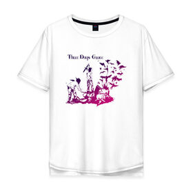 Мужская футболка хлопок Oversize с принтом Three Days Grace в Петрозаводске, 100% хлопок | свободный крой, круглый ворот, “спинка” длиннее передней части | Тематика изображения на принте: three days grace