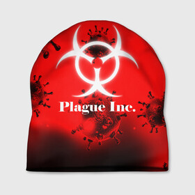 Шапка 3D с принтом PLAGUE INC. в Петрозаводске, 100% полиэстер | универсальный размер, печать по всей поверхности изделия | molecule | plague inc | абстракция | бактерии | вирус | клетки | медицина | микробы | молекулы | наука | нейрон | нейроны | планета | текстура | текстуры | формула