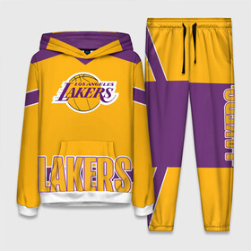 Женский костюм 3D (с толстовкой) с принтом Los Angeles Lakers в Петрозаводске,  |  | angeles | bryant | kobe | lakers | los | баскетбольный | клуб