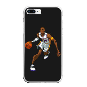 Чехол для iPhone 7Plus/8 Plus матовый с принтом Kobe Bryant в Петрозаводске, Силикон | Область печати: задняя сторона чехла, без боковых панелей | Тематика изображения на принте: 08 | 24 | 8 | angeles | basketball | bryant | gigi | goat | kobe | lakers | legend | los | mamba | rip | sport | баскетбол | брайант | коби | легенда | мамба | роспись | спорт