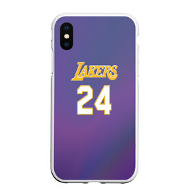 Чехол для iPhone XS Max матовый с принтом Los Angeles Lakers Kobe Brya в Петрозаводске, Силикон | Область печати: задняя сторона чехла, без боковых панелей | basketball | espn | kobe | kobe bryant | kobe bryant death | kobe bryant tribute | lakers | los angeles lakers | nba