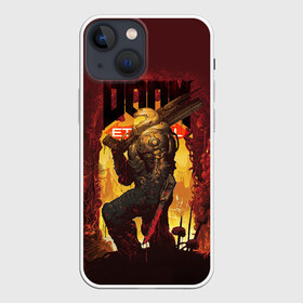 Чехол для iPhone 13 mini с принтом Doom Eternal в Петрозаводске,  |  | Тематика изображения на принте: doom | doom 2016 | doom 2020 | doom eternal | doomguy | дум | дум 2020 | дум вечен | дум етернал | дум этернал | думгай