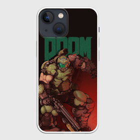 Чехол для iPhone 13 mini с принтом Doom в Петрозаводске,  |  | Тематика изображения на принте: doom | doom 2016 | doom 2020 | doom eternal | doomguy | дум | дум 2020 | дум вечен | дум етернал | дум этернал | думгай