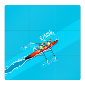 Магнитный плакат 3Х3 с принтом Rowers в Петрозаводске, Полимерный материал с магнитным слоем | 9 деталей размером 9*9 см | Тематика изображения на принте: rowing | sport | байдарки | гребец | гребцы | лодки | лодочный спорт | спорт | спортсмен | спортсмены