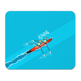 Коврик для мышки прямоугольный с принтом Rowers в Петрозаводске, натуральный каучук | размер 230 х 185 мм; запечатка лицевой стороны | rowing | sport | байдарки | гребец | гребцы | лодки | лодочный спорт | спорт | спортсмен | спортсмены