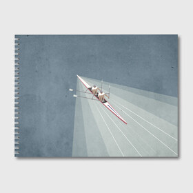 Альбом для рисования с принтом Академические гребцы в Петрозаводске, 100% бумага
 | матовая бумага, плотность 200 мг. | rowing | sport | байдарки | гребец | гребцы | лодки | лодочный спорт | спорт | спортсмен | спортсмены