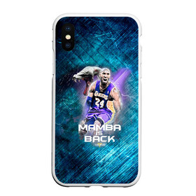 Чехол для iPhone XS Max матовый с принтом Kobe Bryant в Петрозаводске, Силикон | Область печати: задняя сторона чехла, без боковых панелей | angeles | bryant | kobe | lakers | los | nba | баскетбольный | клуб