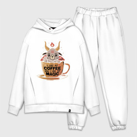 Мужской костюм хлопок OVERSIZE с принтом Magic Coffee в Петрозаводске,  |  | coffee | evil | magic | prints | зло | картинки | кофе | магия | майки | мем | мода | прикол | принты | стиль | тренд | футболки | яркие | яркость