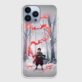 Чехол для iPhone 13 Pro Max с принтом KIMETSU NO YAIBA красный след в Петрозаводске,  |  | Тематика изображения на принте: demon slayer | demon slayer: kimetsu no yaiba | kimetsu | kimetsu no yaiba | nezuko | slayer | tanjiro | клинок рассекающий демонов | незуко | танджиро | шинобу кочо