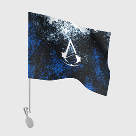 Флаг для автомобиля с принтом ASSASSIN`S CREED в Петрозаводске, 100% полиэстер | Размер: 30*21 см | black flag | brotherhood | chronicles | creed | game | origins | revelations | rogue | syndicate | unity | альтаир | ассасин | игры | кинжал | пираты