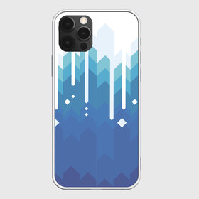 Чехол для iPhone 12 Pro Max с принтом Пиксельные сливки в Петрозаводске, Силикон |  | Тематика изображения на принте: белый | геометрия | капли | молоко | пиксели | синий | сливки | узор | узоры