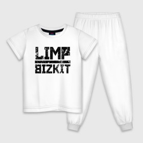 Детская пижама хлопок с принтом LIMP BIZKIT в Петрозаводске, 100% хлопок |  брюки и футболка прямого кроя, без карманов, на брюках мягкая резинка на поясе и по низу штанин
 | dj lethal | limp bizkit | rock | джон отто | лимп бизкит | майк смит | музыка | роб уотерс | рок | сэм риверс | терри бальзамо | уэс борланд | фред дёрст