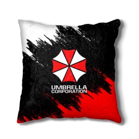 Подушка 3D с принтом UMBRELLA CORP в Петрозаводске, наволочка – 100% полиэстер, наполнитель – холлофайбер (легкий наполнитель, не вызывает аллергию). | состоит из подушки и наволочки. Наволочка на молнии, легко снимается для стирки | ada wong | biohazard | leon | nemesis | project resistance | raccoon city | re2 | resident evil 2 | rpd | stars | umbrella | ада вонг | амбрелла | немесис | ужасы