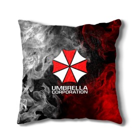 Подушка 3D с принтом UMBRELLA CORP в Петрозаводске, наволочка – 100% полиэстер, наполнитель – холлофайбер (легкий наполнитель, не вызывает аллергию). | состоит из подушки и наволочки. Наволочка на молнии, легко снимается для стирки | ada wong | biohazard | leon | nemesis | project resistance | raccoon city | re2 | resident evil 2 | rpd | stars | umbrella | ада вонг | амбрелла | немесис | ужасы