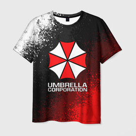 Мужская футболка 3D с принтом UMBRELLA CORP в Петрозаводске, 100% полиэфир | прямой крой, круглый вырез горловины, длина до линии бедер | ada wong | biohazard | leon | nemesis | project resistance | raccoon city | re2 | resident evil 2 | rpd | stars | umbrella | ада вонг | амбрелла | немесис | ужасы