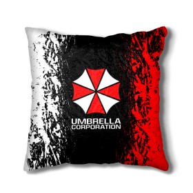 Подушка 3D с принтом UMBRELLA CORP в Петрозаводске, наволочка – 100% полиэстер, наполнитель – холлофайбер (легкий наполнитель, не вызывает аллергию). | состоит из подушки и наволочки. Наволочка на молнии, легко снимается для стирки | ada wong | biohazard | leon | nemesis | project resistance | raccoon city | re2 | resident evil 2 | rpd | stars | umbrella | ада вонг | амбрелла | немесис | ужасы