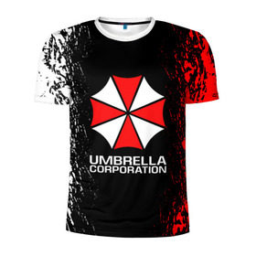 Мужская футболка 3D спортивная с принтом UMBRELLA CORP в Петрозаводске, 100% полиэстер с улучшенными характеристиками | приталенный силуэт, круглая горловина, широкие плечи, сужается к линии бедра | Тематика изображения на принте: ada wong | biohazard | leon | nemesis | project resistance | raccoon city | re2 | resident evil 2 | rpd | stars | umbrella | ада вонг | амбрелла | немесис | ужасы