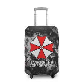 Чехол для чемодана 3D с принтом UMBRELLA CORP | АМБРЕЛЛА КОРП в Петрозаводске, 86% полиэфир, 14% спандекс | двустороннее нанесение принта, прорези для ручек и колес | ada wong | biohazard | leon | nemesis | project resistance | raccoon city | re2 | resident evil 2 | rpd | stars | umbrella | ада вонг | амбрелла | немесис | ужасы