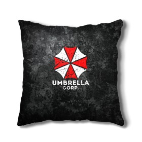 Подушка 3D с принтом UMBRELLA CORP в Петрозаводске, наволочка – 100% полиэстер, наполнитель – холлофайбер (легкий наполнитель, не вызывает аллергию). | состоит из подушки и наволочки. Наволочка на молнии, легко снимается для стирки | ada wong | biohazard | leon | nemesis | project resistance | raccoon city | re2 | resident evil 2 | rpd | stars | umbrella | ада вонг | амбрелла | немесис | ужасы