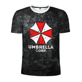 Мужская футболка 3D спортивная с принтом UMBRELLA CORP в Петрозаводске, 100% полиэстер с улучшенными характеристиками | приталенный силуэт, круглая горловина, широкие плечи, сужается к линии бедра | ada wong | biohazard | leon | nemesis | project resistance | raccoon city | re2 | resident evil 2 | rpd | stars | umbrella | ада вонг | амбрелла | немесис | ужасы