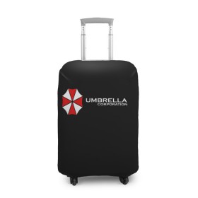 Чехол для чемодана 3D с принтом Umbrella Corporation в Петрозаводске, 86% полиэфир, 14% спандекс | двустороннее нанесение принта, прорези для ручек и колес | апокалипсис | зла | зомби | обитель | твирус