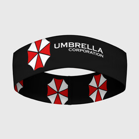 Повязка на голову 3D с принтом Umbrella Corporation в Петрозаводске,  |  | апокалипсис | зла | зомби | обитель | твирус