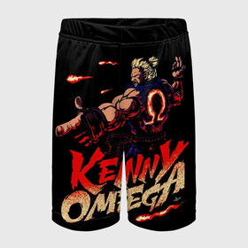 Детские спортивные шорты 3D с принтом Kenny Omega Street Fighter в Петрозаводске,  100% полиэстер
 | пояс оформлен широкой мягкой резинкой, ткань тянется
 | kennyomega aew streetfighter