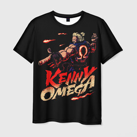 Мужская футболка 3D с принтом Kenny Omega Street Fighter в Петрозаводске, 100% полиэфир | прямой крой, круглый вырез горловины, длина до линии бедер | kennyomega aew streetfighter
