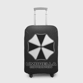 Чехол для чемодана 3D с принтом Umbrella Corporation в Петрозаводске, 86% полиэфир, 14% спандекс | двустороннее нанесение принта, прорези для ручек и колес | corporation | umbrella | umbrella corporation | амбрела | амбрелла корпорейшн | военная корпорация | корпорация | фармацевтическая корпорация