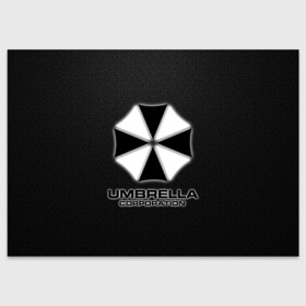 Поздравительная открытка с принтом Umbrella Corporation в Петрозаводске, 100% бумага | плотность бумаги 280 г/м2, матовая, на обратной стороне линовка и место для марки
 | Тематика изображения на принте: corporation | umbrella | umbrella corporation | амбрела | амбрелла корпорейшн | военная корпорация | корпорация | фармацевтическая корпорация