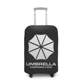 Чехол для чемодана 3D с принтом Umbrella Corporation в Петрозаводске, 86% полиэфир, 14% спандекс | двустороннее нанесение принта, прорези для ручек и колес | corporation | umbrella | umbrella corporation | амбрела | амбрелла корпорейшн | военная корпорация | корпорация | фармацевтическая корпорация