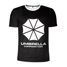 Мужская футболка 3D спортивная с принтом Umbrella Corporation в Петрозаводске, 100% полиэстер с улучшенными характеристиками | приталенный силуэт, круглая горловина, широкие плечи, сужается к линии бедра | corporation | umbrella | umbrella corporation | амбрела | амбрелла корпорейшн | военная корпорация | корпорация | фармацевтическая корпорация