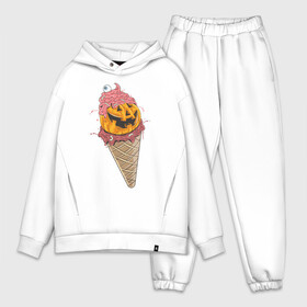 Мужской костюм хлопок OVERSIZE с принтом Pumpkin IceCream в Петрозаводске,  |  | helloween | ice cream | icecream | pumpkin | глаз | глазурь | еда | крем | мороженое | рожок | тыква | улыбка