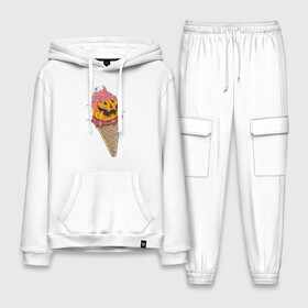 Мужской костюм хлопок с толстовкой с принтом Pumpkin IceCream в Петрозаводске,  |  | helloween | ice cream | icecream | pumpkin | глаз | глазурь | еда | крем | мороженое | рожок | тыква | улыбка