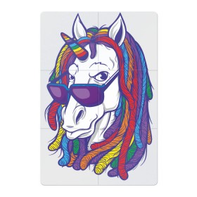 Магнитный плакат 2Х3 с принтом Rasta Unicorn в Петрозаводске, Полимерный материал с магнитным слоем | 6 деталей размером 9*9 см | bob | bobmarley | dreadlocks | horse | rasta | unicorn | боб марли | дредлок | дредлоки | дреды | единорог | лошадь | раста | растаман | цвет
