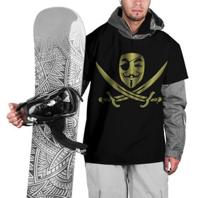 Накидка на куртку 3D с принтом Анонимус Пират в Петрозаводске, 100% полиэстер |  | anonymous | v   значит вендетта | анонимус | анонимусы | вендетта | гай фокс | гая фокса | женскую | купить | маска | маска v | мужскую | пират | пирата | с анонимусом | с маской | с пиратом | хакер | хактивизм