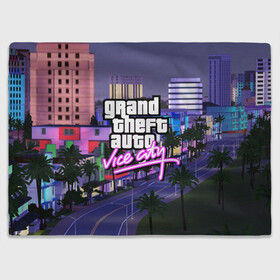 Плед 3D с принтом Grand Theft Auto Vice City в Петрозаводске, 100% полиэстер | закругленные углы, все края обработаны. Ткань не мнется и не растягивается | grand theft auto 2 | grand theft auto 3 | grand theft auto v | grand theft auto: san andreas | grand theft auto: vice city | gta 1 | gta 2 | gta 3 | gta 4 | gta 5 | gta online | gta v | город | игры