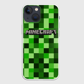 Чехол для iPhone 13 mini с принтом MINECRAFT CREEPER (+КАПЮШОН) в Петрозаводске,  |  | creeper | game | minecraft | блоки | игра | капюшон | квадраты | компьютерная игра | костюм | крипер | майнкрафт