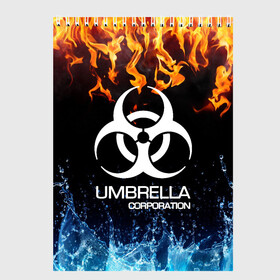 Скетчбук с принтом UMBRELLA CORPORATION в Петрозаводске, 100% бумага
 | 48 листов, плотность листов — 100 г/м2, плотность картонной обложки — 250 г/м2. Листы скреплены сверху удобной пружинной спиралью | biohazard | biohazard 7 | crocodile | fang | game | hand | monster | new umbrella | resident evil | resident evil 7 | umbrella | umbrella corp | umbrella corporation | zombie | обитель