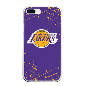 Чехол для iPhone 7Plus/8 Plus матовый с принтом LA LAKERS в Петрозаводске, Силикон | Область печати: задняя сторона чехла, без боковых панелей | america | basketball | kobe bryant | la | la lakers | lakers | los angeles lakers | nba | usa | баскетбол | кобе брайант | лос анджелес лейкерс | нба | сша