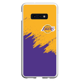 Чехол для Samsung S10E с принтом LA LAKERS в Петрозаводске, Силикон | Область печати: задняя сторона чехла, без боковых панелей | america | basketball | kobe bryant | la | la lakers | lakers | los angeles lakers | nba | usa | баскетбол | кобе брайант | лос анджелес лейкерс | нба | сша