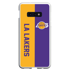 Чехол для Samsung S10E с принтом LA LAKERS в Петрозаводске, Силикон | Область печати: задняя сторона чехла, без боковых панелей | america | basketball | kobe bryant | la | la lakers | lakers | los angeles lakers | nba | usa | баскетбол | кобе брайант | лос анджелес лейкерс | нба | сша