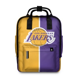 Женский рюкзак 3D с принтом LA LAKERS в Петрозаводске, 100% полиэстер | лямки с регулируемой длиной, сверху ручки, чтобы рюкзак нести как сумку. Основное отделение закрывается на молнию, как и внешний карман. Внутри два дополнительных кармана, один из которых закрывается на молнию. По бокам два дополнительных кармашка, куда поместится маленькая бутылочка
 | america | basketball | kobe bryant | la | la lakers | lakers | los angeles lakers | nba | usa | баскетбол | кобе брайант | лос анджелес лейкерс | нба | сша