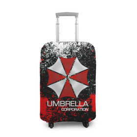 Чехол для чемодана 3D с принтом UMBRELLA CORP в Петрозаводске, 86% полиэфир, 14% спандекс | двустороннее нанесение принта, прорези для ручек и колес | biohazard | biohazard 7 | crocodile | fang | game | hand | monster | new umbrella | resident evil | resident evil 7 | umbrella | umbrella corp | umbrella corporation | zombie | обитель