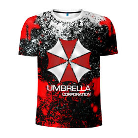 Мужская футболка 3D спортивная с принтом UMBRELLA CORP в Петрозаводске, 100% полиэстер с улучшенными характеристиками | приталенный силуэт, круглая горловина, широкие плечи, сужается к линии бедра | Тематика изображения на принте: biohazard | biohazard 7 | crocodile | fang | game | hand | monster | new umbrella | resident evil | resident evil 7 | umbrella | umbrella corp | umbrella corporation | zombie | обитель