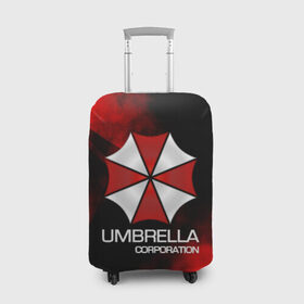 Чехол для чемодана 3D с принтом UMBRELLA CORP в Петрозаводске, 86% полиэфир, 14% спандекс | двустороннее нанесение принта, прорези для ручек и колес | biohazard | biohazard 7 | crocodile | fang | game | hand | monster | new umbrella | resident evil | resident evil 7 | umbrella | umbrella corp | umbrella corporation | zombie | обитель