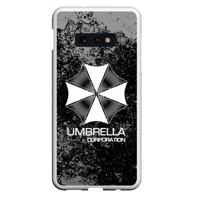 Чехол для Samsung S10E с принтом UMBRELLA CORP в Петрозаводске, Силикон | Область печати: задняя сторона чехла, без боковых панелей | biohazard | biohazard 7 | crocodile | fang | game | hand | monster | new umbrella | resident evil | resident evil 7 | umbrella | umbrella corp | umbrella corporation | zombie | обитель